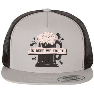 In Beer We Trust Flat Bill Trucker Hat