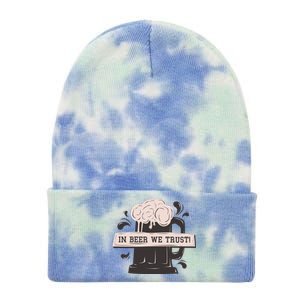 In Beer We Trust Tie Dye 12in Knit Beanie