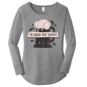 In Beer We Trust Women's Perfect Tri Tunic Long Sleeve Shirt