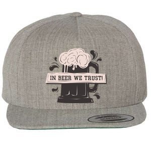 In Beer We Trust Wool Snapback Cap