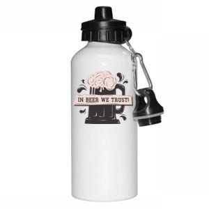 In Beer We Trust Aluminum Water Bottle