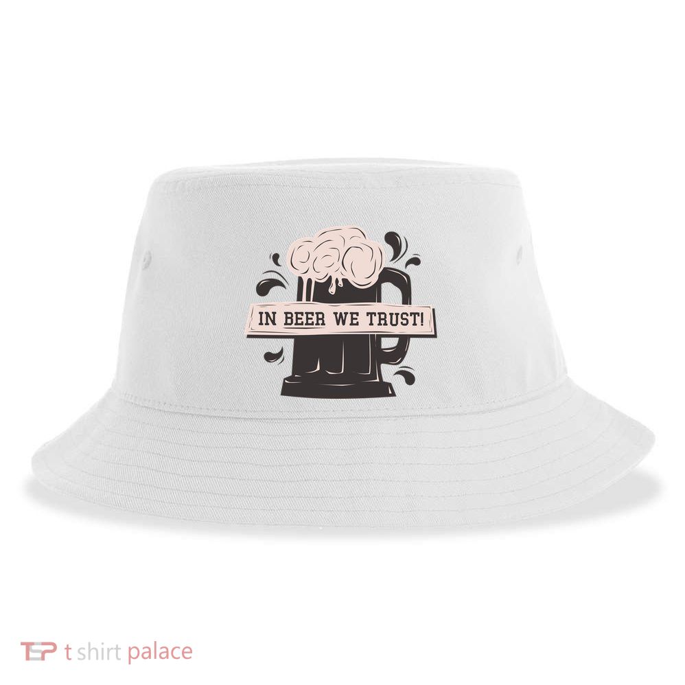 In Beer We Trust Sustainable Bucket Hat