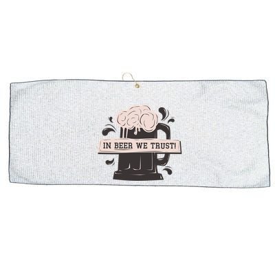 In Beer We Trust Large Microfiber Waffle Golf Towel