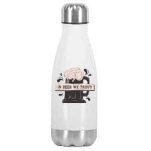 In Beer We Trust Stainless Steel Insulated Water Bottle