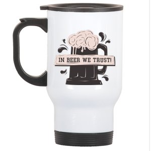 In Beer We Trust Stainless Steel Travel Mug