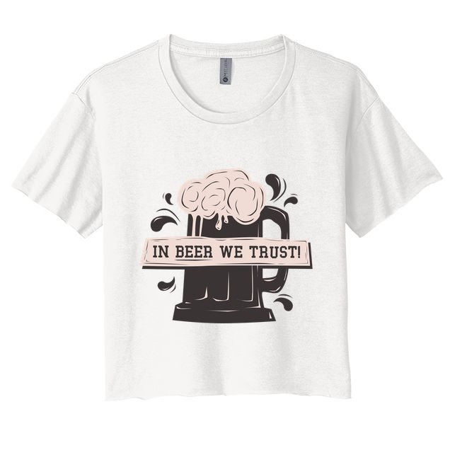 In Beer We Trust Crop Top