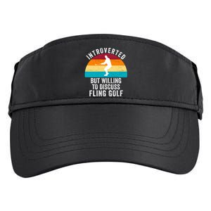 Introverted But Willing To Discuss Fling Golf Retro Fling Golf Funny Fling Golf Adult Drive Performance Visor