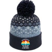 Introverted But Willing To Discuss Fling Golf Retro Fling Golf Funny Fling Golf The Baniff Cuffed Pom Beanie