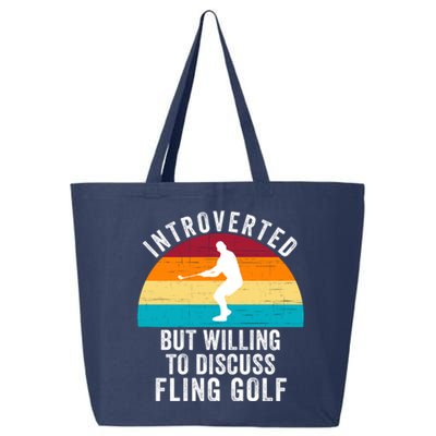 Introverted But Willing To Discuss Fling Golf Retro Fling Golf Funny Fling Golf 25L Jumbo Tote