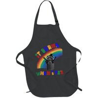 It Burns When I Pee Funny Racoon Meme Rainbow Saying Humor Apron