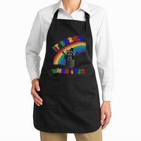 It Burns When I Pee Funny Racoon Meme Rainbow Saying Humor Apron