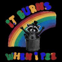 It Burns When I Pee Funny Racoon Meme Rainbow Saying Humor 16 in Basic Backpack