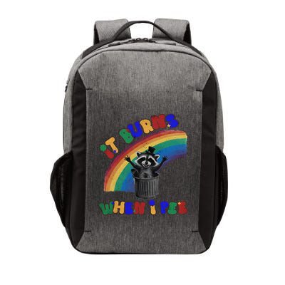 It Burns When I Pee Funny Racoon Meme Rainbow Saying Humor Vector Backpack