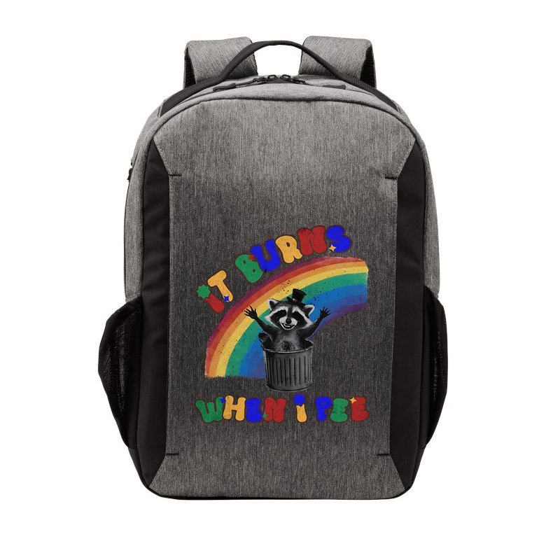 It Burns When I Pee Funny Racoon Meme Rainbow Saying Humor Vector Backpack