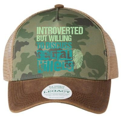 Introverted But Willing To Discuss Serial Killers True Crime Legacy Tie Dye Trucker Hat