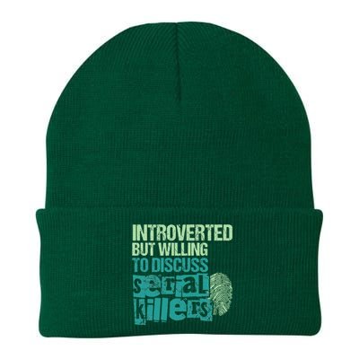 Introverted But Willing To Discuss Serial Killers True Crime Knit Cap Winter Beanie