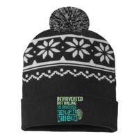 Introverted But Willing To Discuss Serial Killers True Crime USA-Made Snowflake Beanie