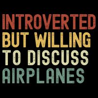 Introverted But Willing To Discuss Airplanes Funny Aviation Airplane Lover Impact Tech Backpack