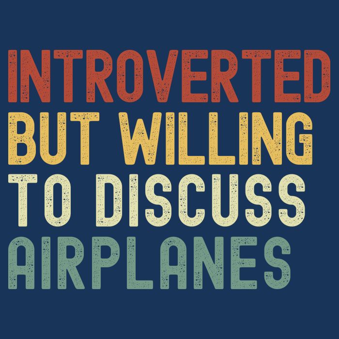Introverted But Willing To Discuss Airplanes Funny Aviation Airplane Lover Mousepad