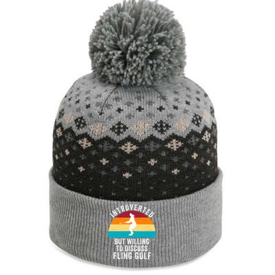 Introverted But Willing To Discuss Fling Golf Vintage Retro Fling Golf The Baniff Cuffed Pom Beanie