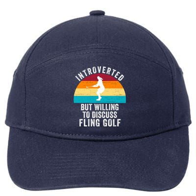 Introverted But Willing To Discuss Fling Golf Vintage Retro Fling Golf 7-Panel Snapback Hat