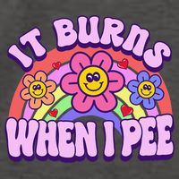 It Burns When I Pee Funny Ironic Inappropriate Vector Backpack