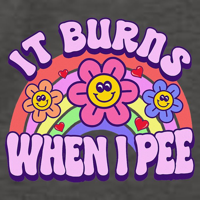It Burns When I Pee Funny Ironic Inappropriate Vector Backpack