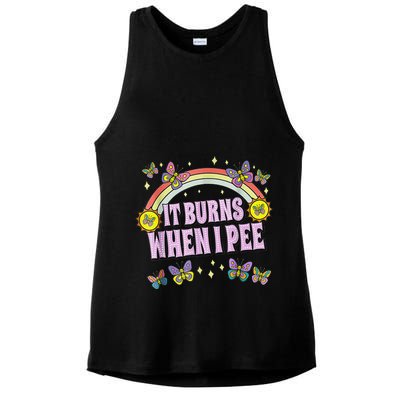 It Burns When I Pee Ladies PosiCharge Tri-Blend Wicking Tank