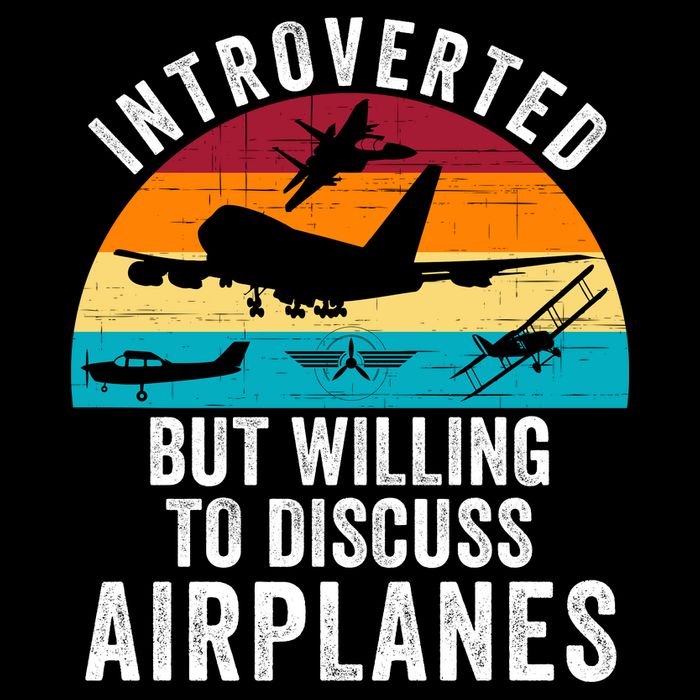 Introverted But Willing To Discuss Airplanes Funny Aviation Funny Pilot Mousepad