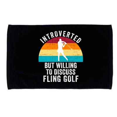 Introverted But Willing To Discuss Fling Golf Retro Fling Golf Microfiber Hand Towel