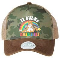 It Burns When I Pee Funny Cat Meme Rainbow Saying Sarcastic Legacy Tie Dye Trucker Hat
