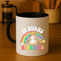 It Burns When I Pee Funny Cat Meme Rainbow Saying Sarcastic Mug