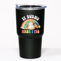 It Burns When I Pee Funny Cat Meme Rainbow Saying Sarcastic Tumbler