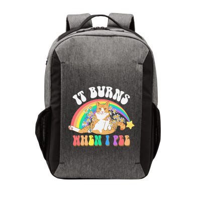 It Burns When I Pee Funny Cat Meme Rainbow Saying Sarcastic Vector Backpack