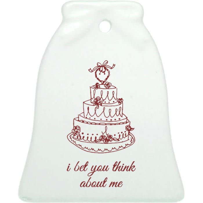 I Bet You Think About Me Baby Ceramic Bell Ornament