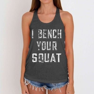 I Bench Your Squat Women's Knotted Racerback Tank