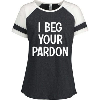 I Beg Your Parton Enza Ladies Jersey Colorblock Tee