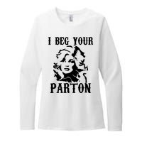 I Beg Your Parton For Dolly Lover Fan Portrait Womens CVC Long Sleeve Shirt