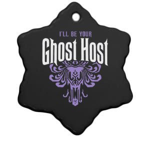 Ill Be Your Ghost Host Haunted Halloween Party Ceramic Star Ornament