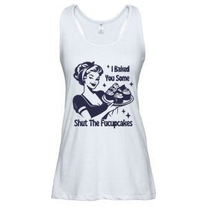 I Baked You Some Shut The Fucupcakes Ladies Essential Flowy Tank