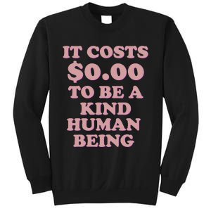 It Costs $0.00 To Be A Kind Human Being Sweatshirt