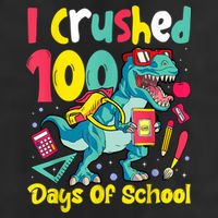 I Crushed 100 Days Of School , Dinosaur Kids Boys Funny Design Adult Drive Performance Visor