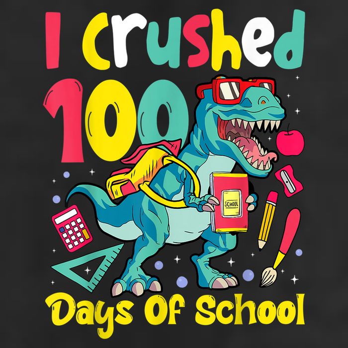I Crushed 100 Days Of School , Dinosaur Kids Boys Funny Design Adult Drive Performance Visor