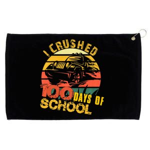 I Crushed 100 Days Of School Truck Gift Grommeted Golf Towel