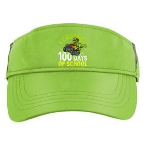 I Crushed 100 Days Of School Dinosaur Monster Truck Great Gift Adult Drive Performance Visor