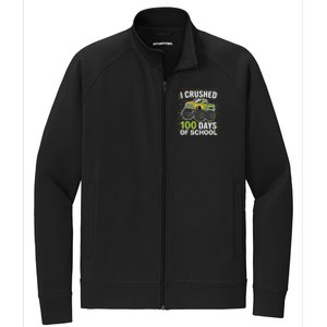 I Crushed 100 Days Of School Celebration For Students Stretch Full-Zip Cadet Jacket