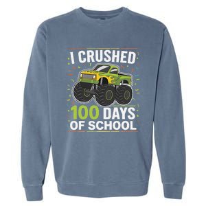 I Crushed 100 Days Of School Celebration For Students Garment-Dyed Sweatshirt