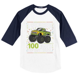 I Crushed 100 Days Of School Celebration For Students Baseball Sleeve Shirt