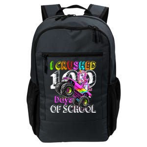 I Crushed 100 Days Of School Unicorn Monster Truck Funny Gift Daily Commute Backpack