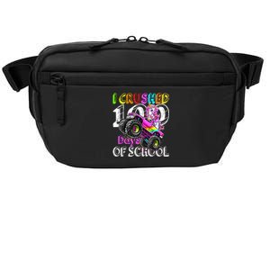 I Crushed 100 Days Of School Unicorn Monster Truck Funny Gift Crossbody Pack